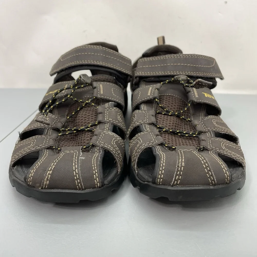 Teva Forebay Water Sandals Fisherman Closed Toe Outdoor Hiking Brown Mens 10
